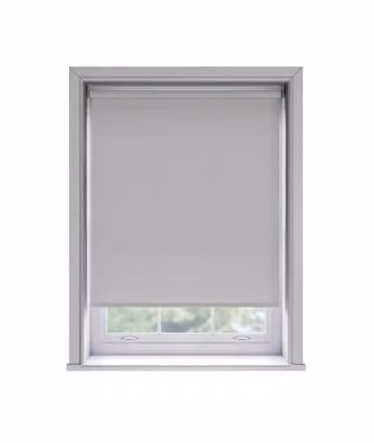 New Edge Blinds Light Grey Thermal Blackout Roller Blind, W: 155 cm, H: 170 cm