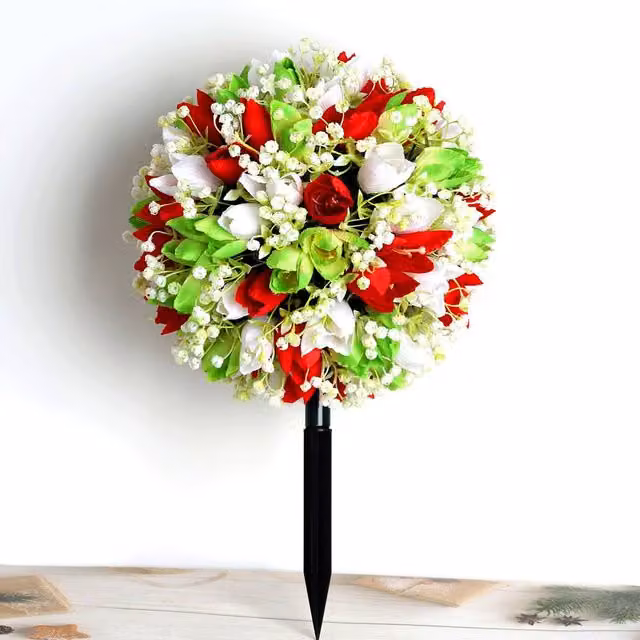 Quipulse Multicolour Small Artificial Floral Ball Floor Decoration – 1