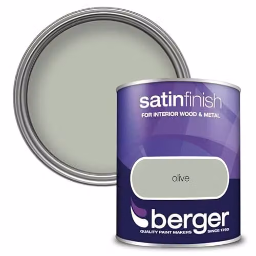 Berger Satin Gloss Interior Wood and Metal Paint, Green, 0.75 l – 2