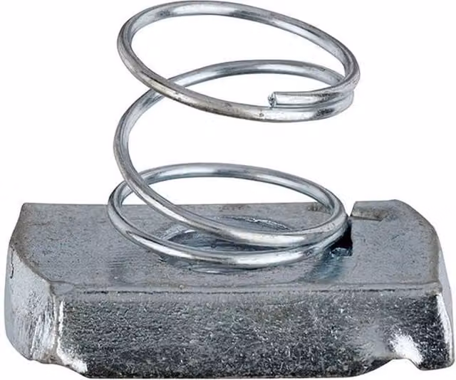 Unifix Short Spring Channel Nuts M12 ZZJ10057 in Silver Galvanised Steel