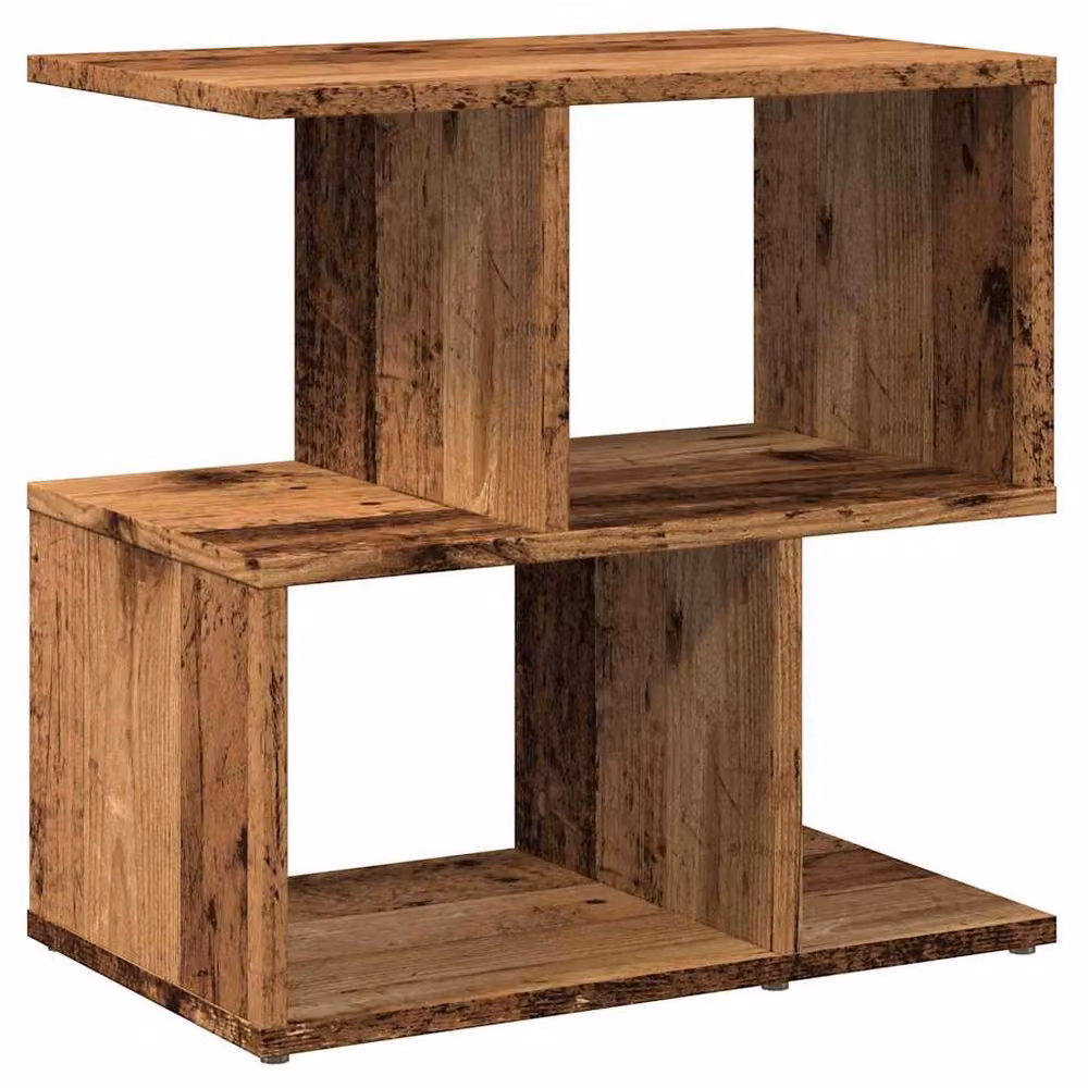 Berkfield Home Classic Bedside Cabinets, 2 Piece Set in Brown Old Wood, W/D/H: 50 x 30 x 51.5 cm – 6