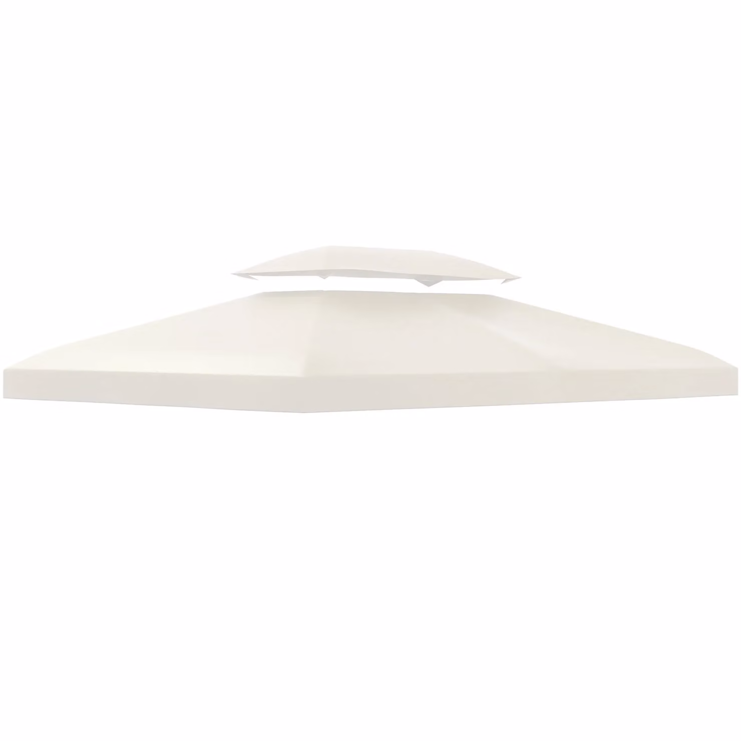 OUTSUNNY 2 Tier Replacement Gazebo Roof Canopy in Beige Polyester, 3 x 4 m – 2