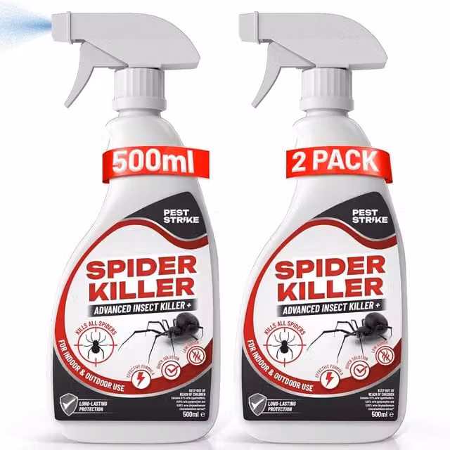 Pest Strike Spider Killer Spray for Indoor and Outdoor Use, Transparent