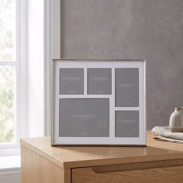 Garden Greatness Silver Plated Multi Aperture Metal Tabletop Photo Frame
