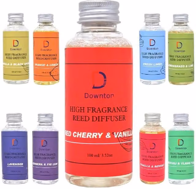 BARGAINS-GALORE Red Cherry and Vanilla Reed Diffuser Oil Refill, 100ml, Clear