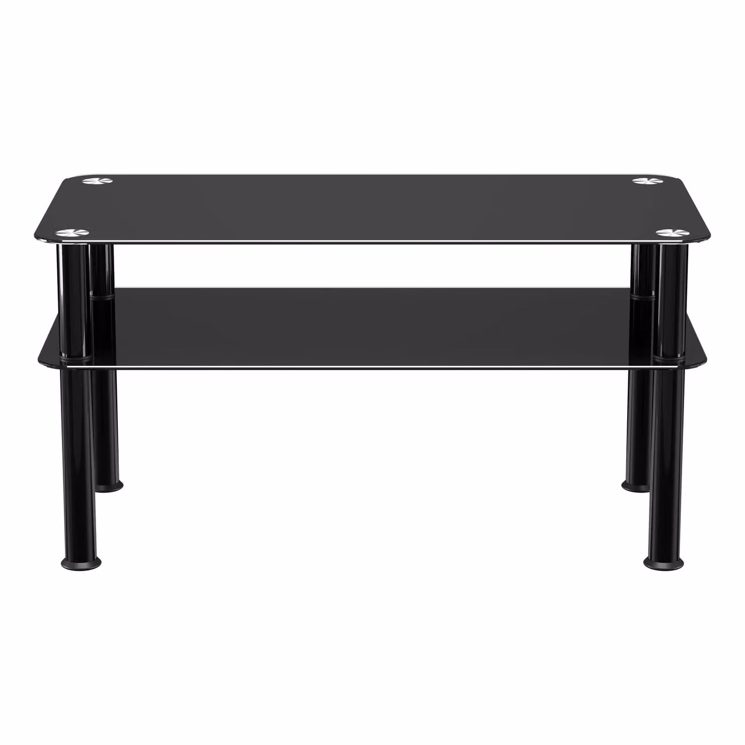 AVF Classic Rectangular Glass Coffee Table in Black, W: 80 cm, D: 40 cm – 2