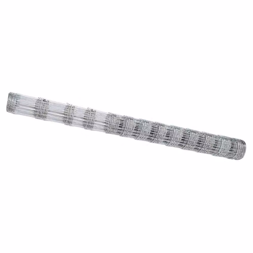Berkfield Home Modern Field Fence in Silver Galvanised Steel, H 140 cm x L 50 m – 2