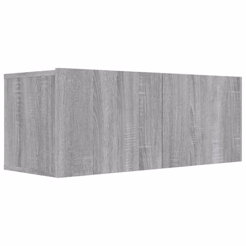 vidaXL Modern Grey Sonoma TV Cabinet in Engineered Wood W/D/H: 80 x 30 x 30 cm – 1