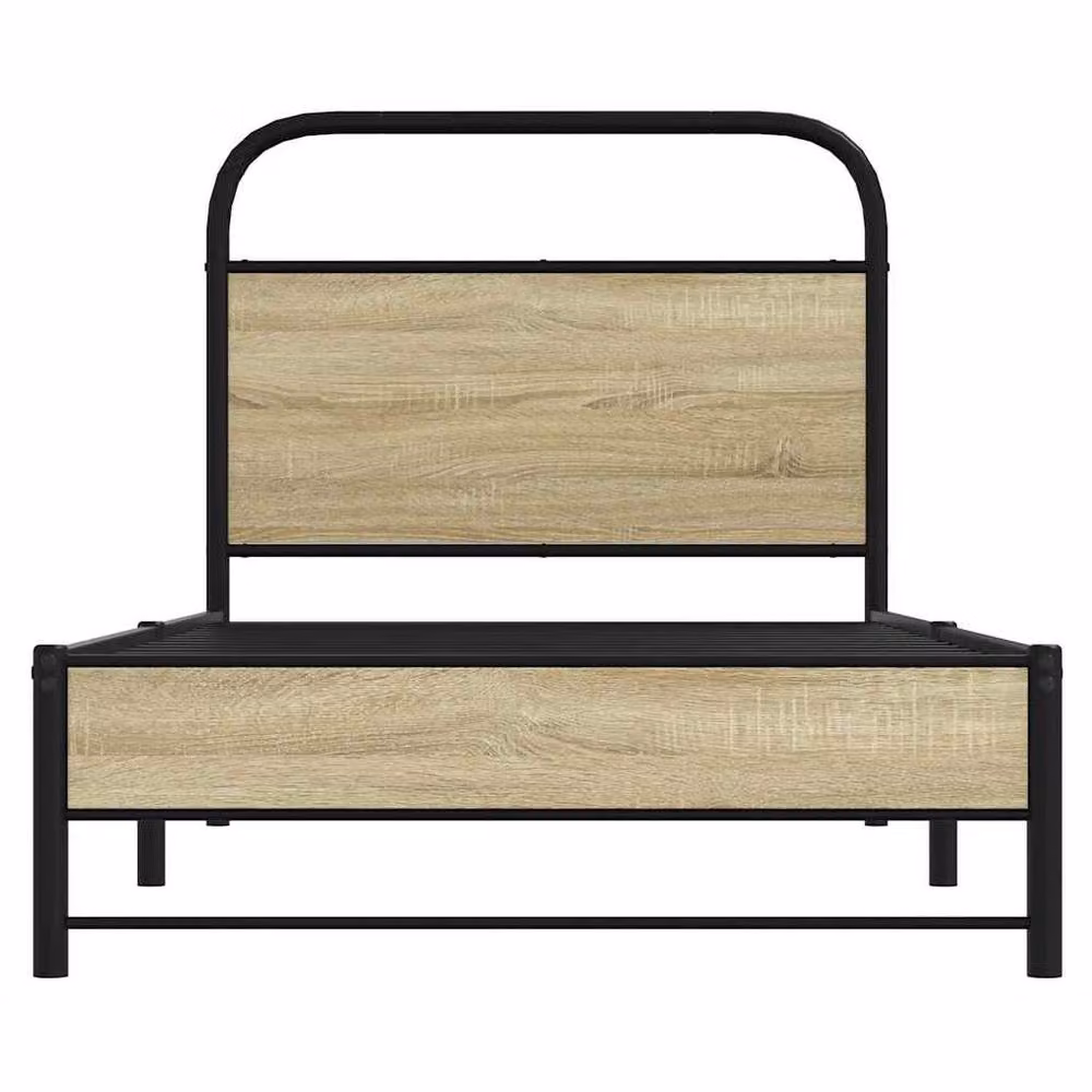 Berkfield Home Sonoma Oak Small Single Bed Frame, W/D/H: 75 x 190 cm – 3