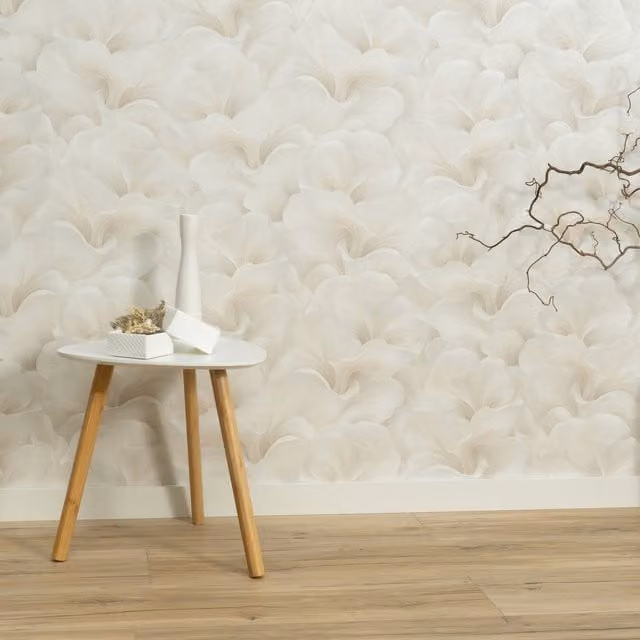 Erismann Floral Glow Botanical Modern Pre-pasted Vinyl Wallpaper Roll in Beige