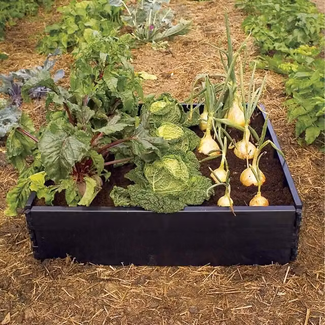 Garden Gear Grow-It-All Raised Flower Bed Kit in Black