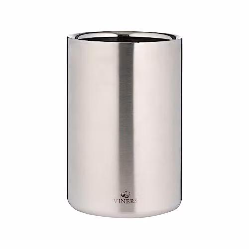 Viners Double Wall Stainless Steel Wine Cooler, Silver, 1.3 l