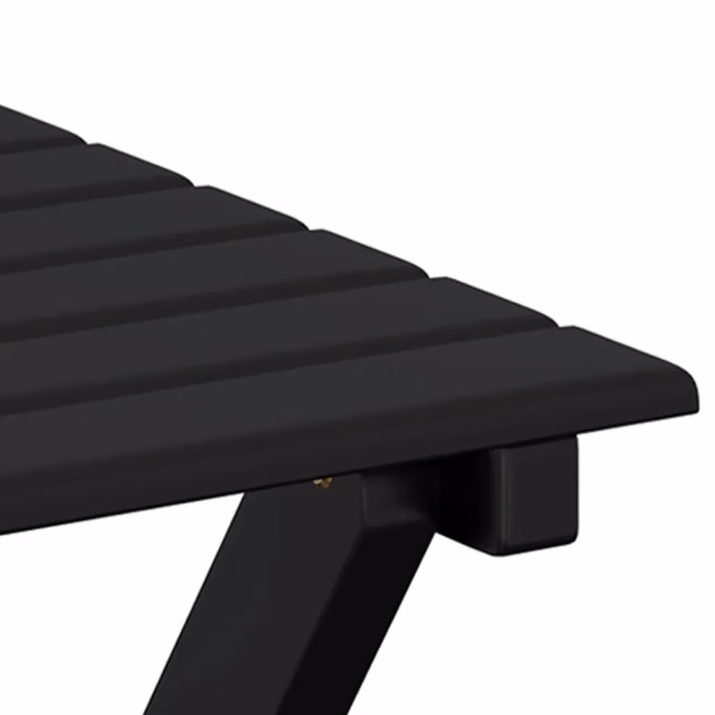 Berkfield Home Foldable Side Table in Black Lacquered Solid Poplar Wood – 5