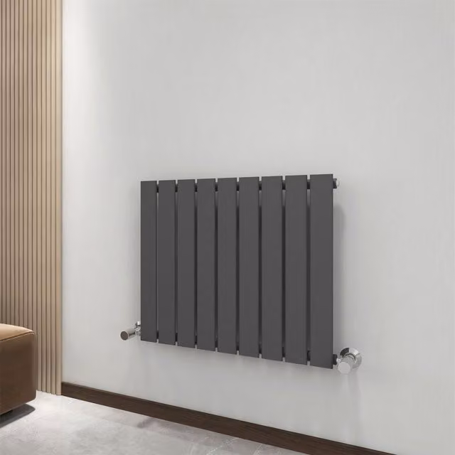 MCC Direct Designer Flat Panel Single Radiator in Anthracite Grey, W: 60 cm, H: 61.2 cm – 1