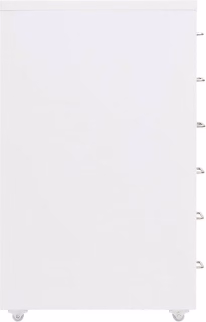 Berkfield Home Mobile Metal File Cabinet in White, W/D/H: 28 x 41 x 69 cm