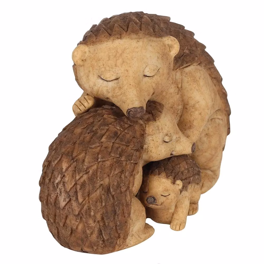 Something Different Hedgehog Family Tabletop Ornament in Brown – 2
