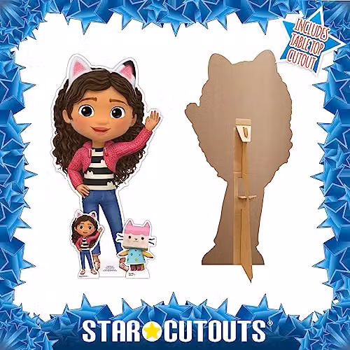 Star Cutouts SC4274 Gabby Waving Gabby's Dollhouse Star Mini Cardboard Cut Out, Multicolour – 4