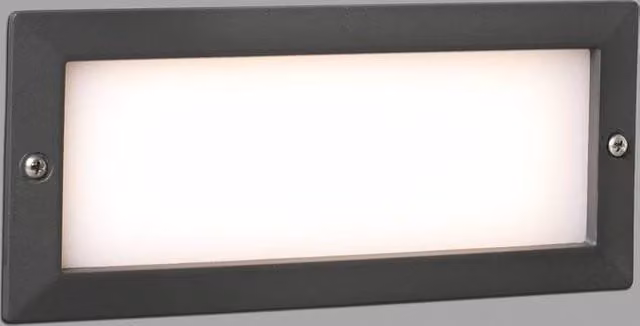 Faro Stripe LED Recessed Outdoor Wall Light in Dark Grey