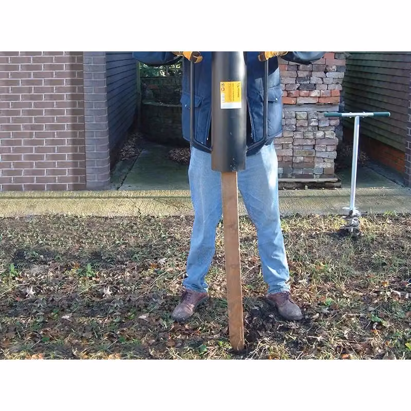 Roughneck Reinforced Top Post Rammer 150mm Steel Black and Multicolour – 2