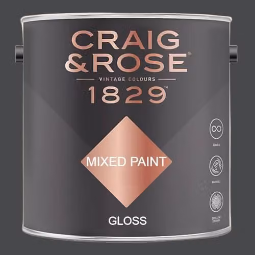 Craig & Rose 1829 Gloss Paint Stop Jet Black 2.5 l