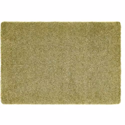 My Mat Green Rectangular Shaggy Pile Rug, W/D/H: 140 x 200 cm