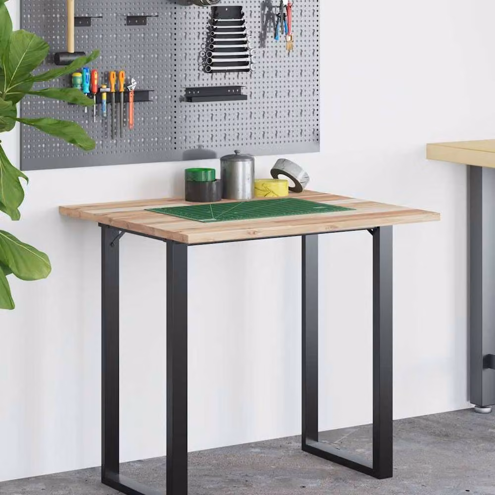 Berkfield Home Solid Wood Acacia Desk Top in Brown, W: 80 cm, D: 60 cm, H: 2 cm – 2