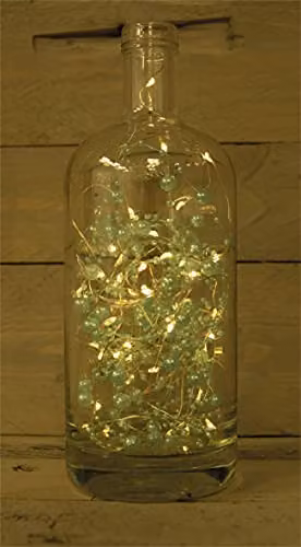 Luxform Solar LED Pearl Effect String Light with 50 Microlights in Blue, IP44 Rated – 5