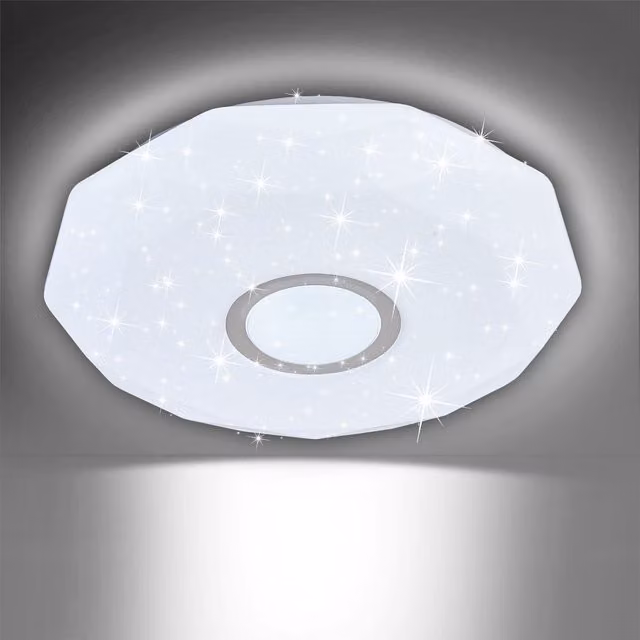 ExtraStar 24W LED Flush Ceiling Light in White, 2500 Lumen, Cool White 6500K