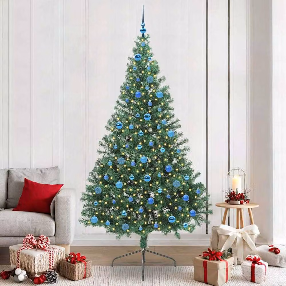 Berkfield Home Beautiful Artificial Pre-lit Christmas Tree in Green, Height: 240 cm – 2