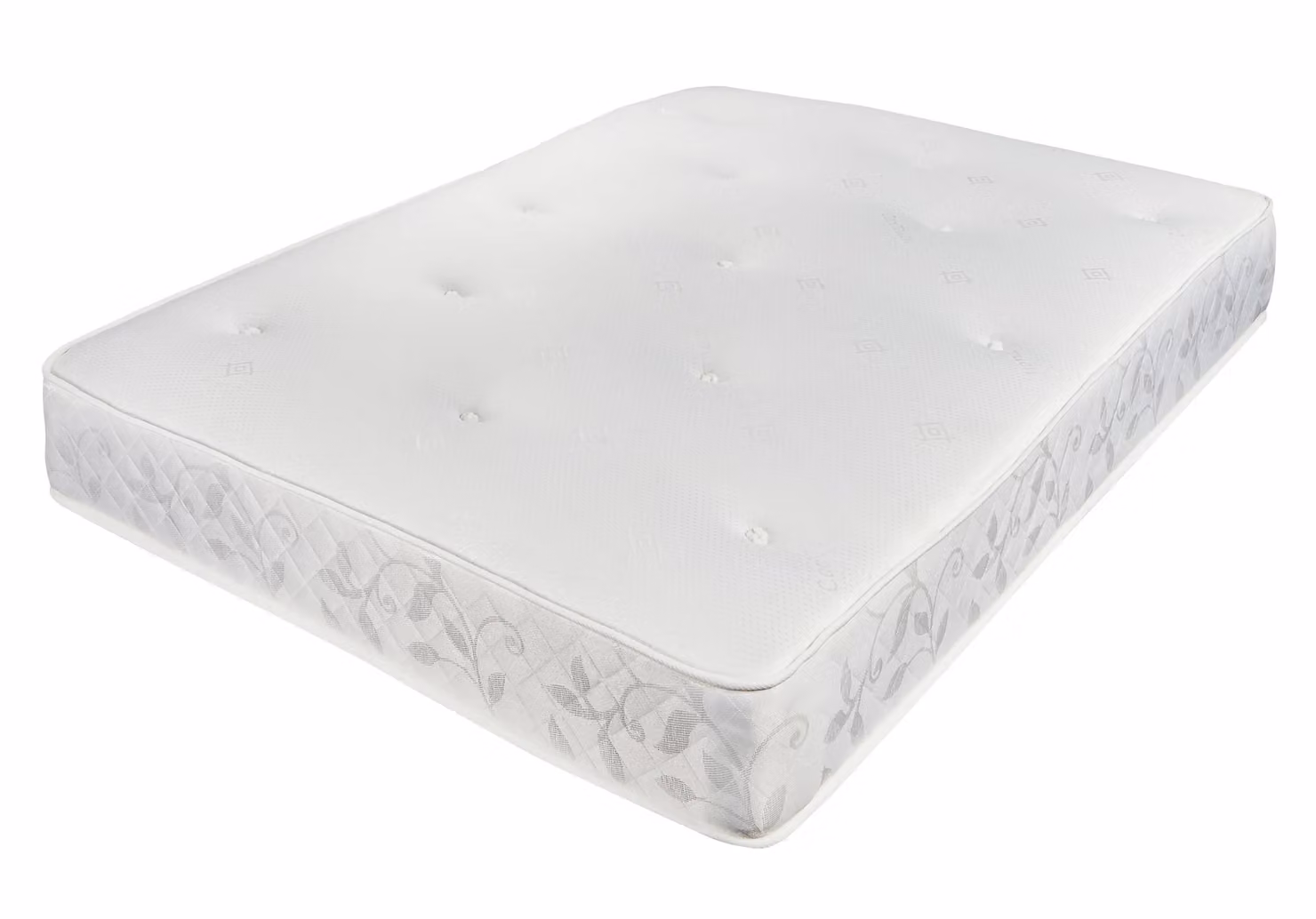 Sloomy Dior Wing Bed Set in Silver Plush Velvet with Ortho Sprung Mattress and 54 inch Floor Standing Headboard, Size: Single (W/D/H: 90 x 190 cm)