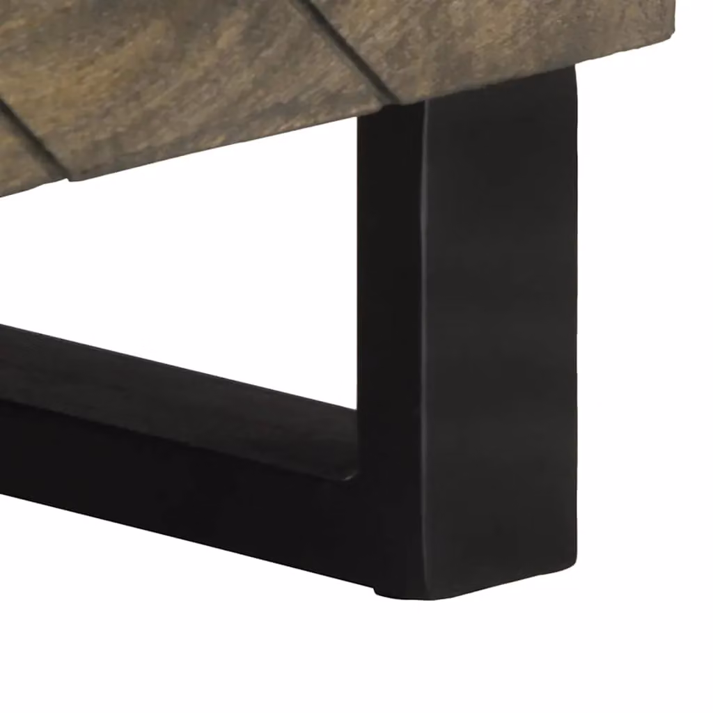 Berkfield Home Black Mango Wood TV Cabinet W/D/H: 80 x 33 x 46 cm – 6