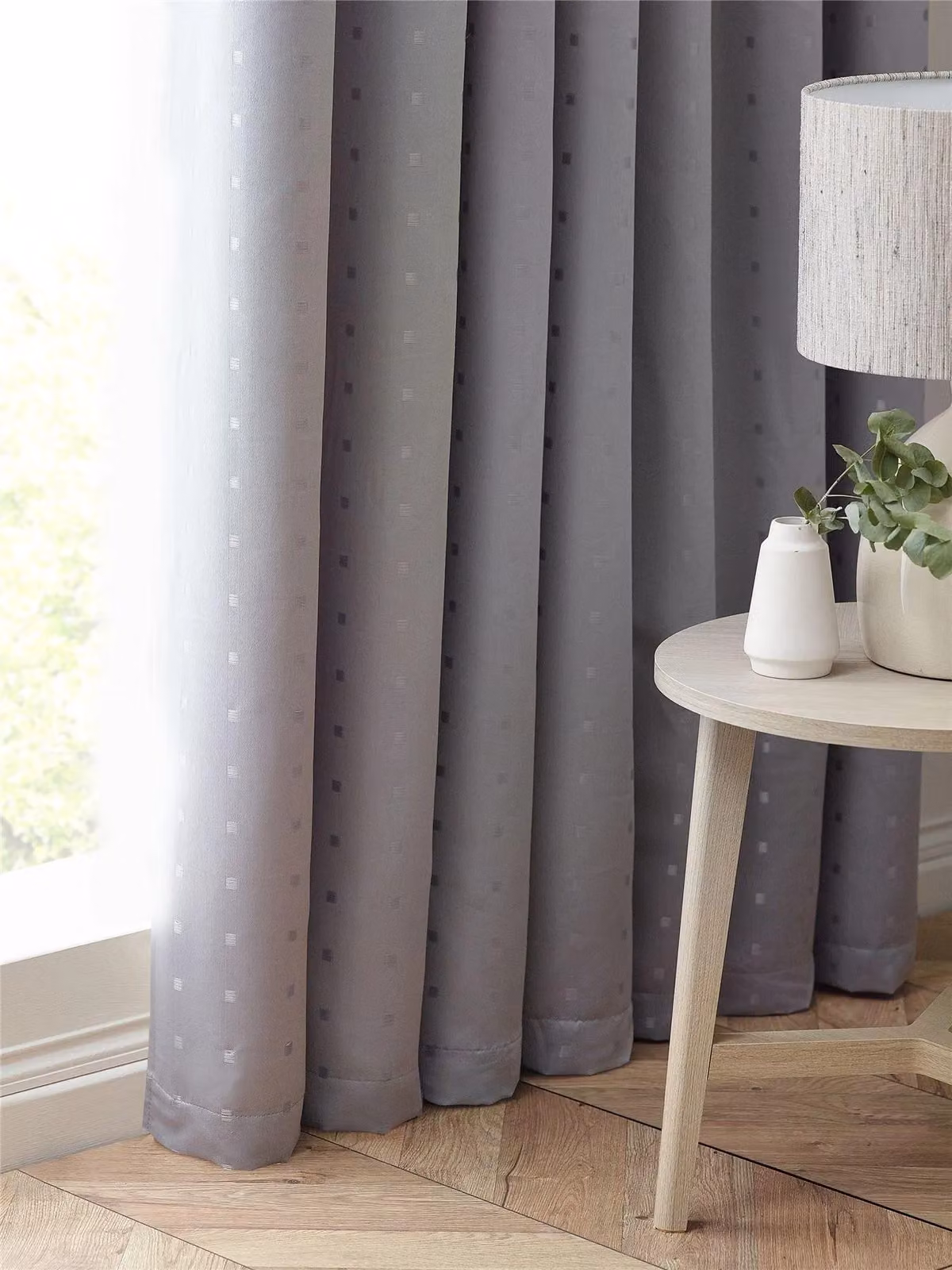 Terrys Silver Semi-Transparent Pencil Pleat Curtains, Width: 168 cm, Drop: 229 cm – 3