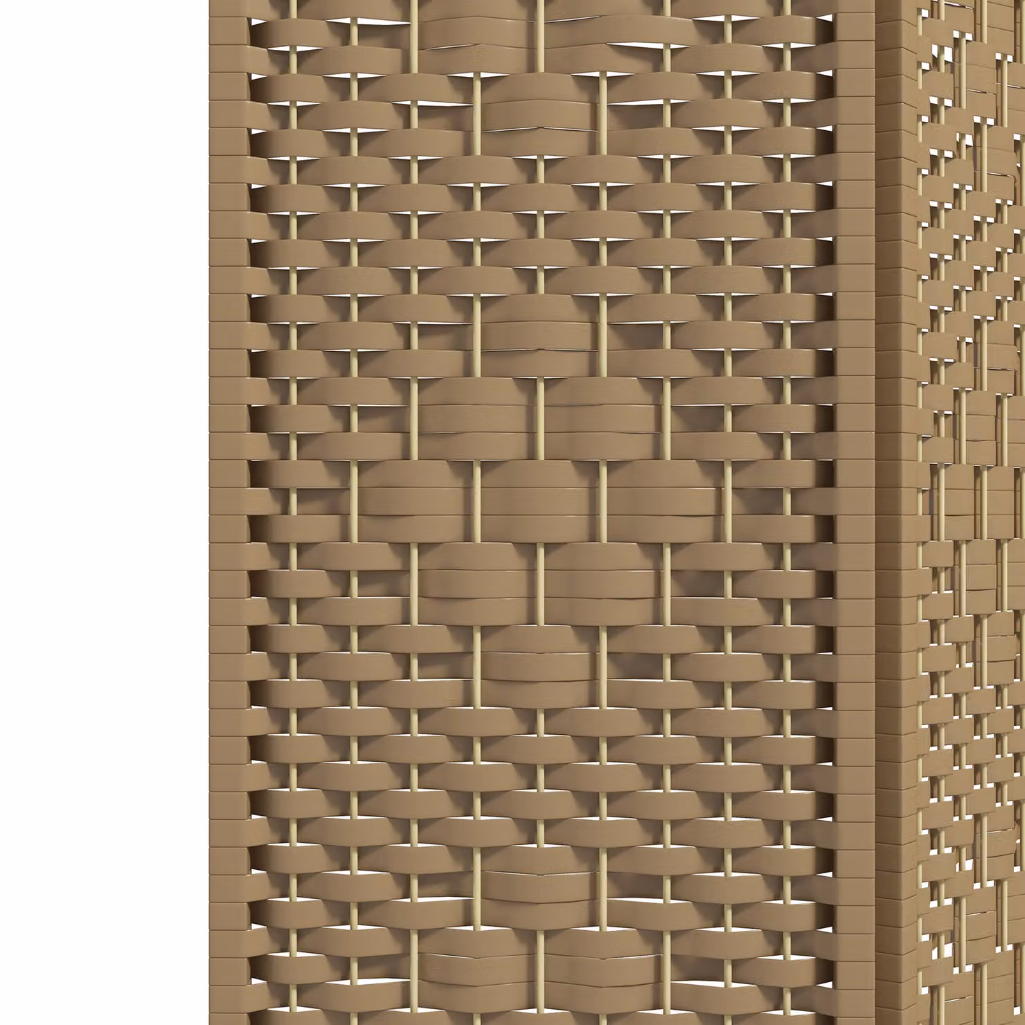 HOMCOM 3 Panel Folding Room Divider Privacy Screen in Brown Natural Wood W/H: 120 x 170 cm – 5