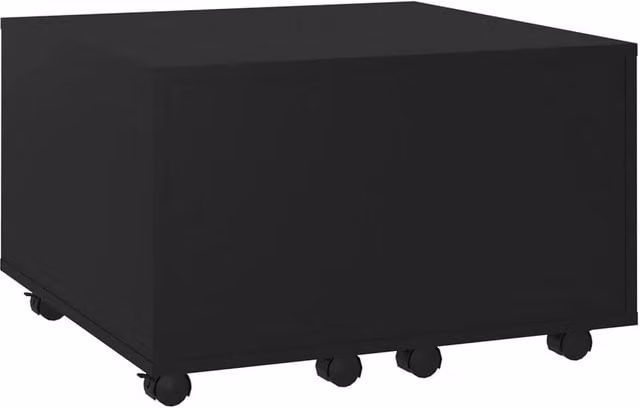 Berkfield Home Elegant Black Square Coffee Table in Composite Wood W/D/H: 60 x 60 x 38 cm – 1