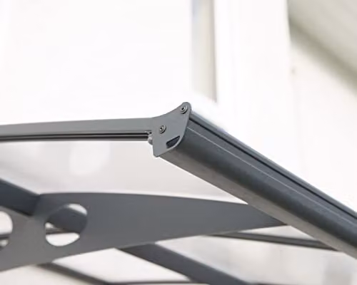 Palram Canopia Herald 6690 Front Door Canopy in Grey with Polycarbonate and Galvanised Steel – 3