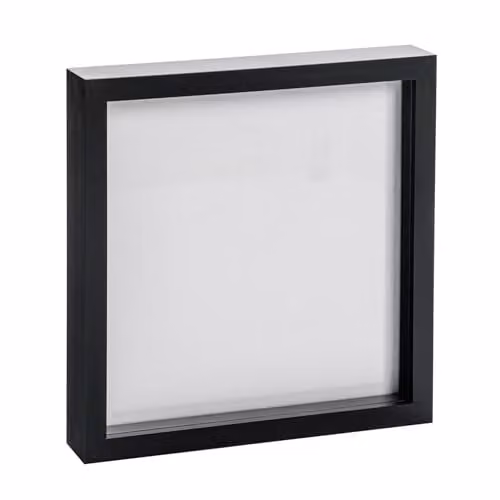 Nicola Spring Black 3D Shadow Box Photo Frame, Square W/H: 50.8 x 50.8 cm – 1