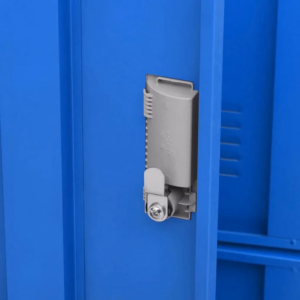 Berkfield Home Modern Steel Locker Cabinet in Light Grey and Blue, W/D/H: 90 x 45 x 92.5 cm – 2