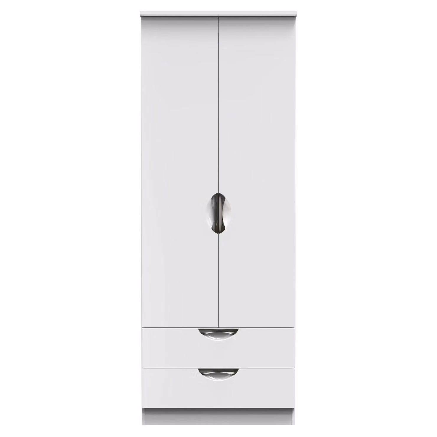 2 U Holborn White 2 Door 2 Drawer Wardrobe with Hanging Rod – 2