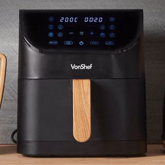VonShef 6L Hot Air Fryer in Black