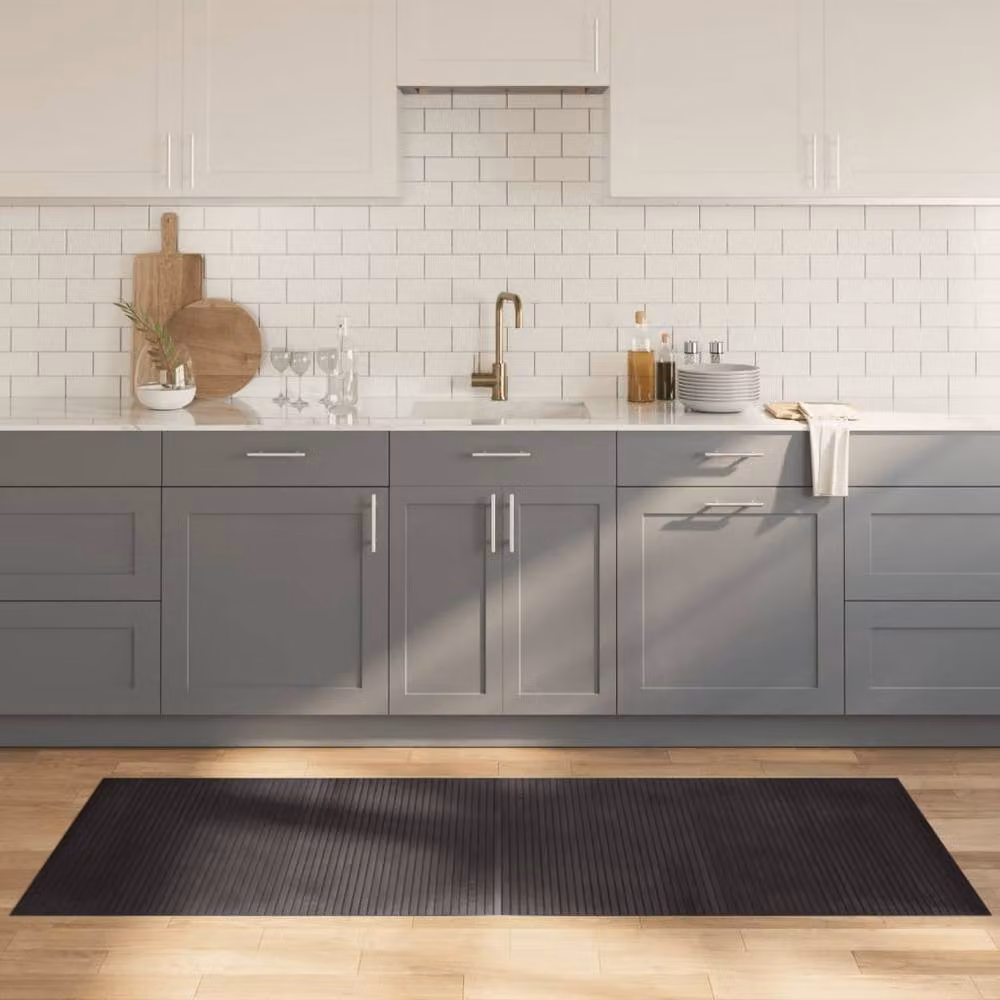 Berkfield Home Rectangular Bamboo Rug in Dark Brown, W/D/H: 80 x 200 cm – 2