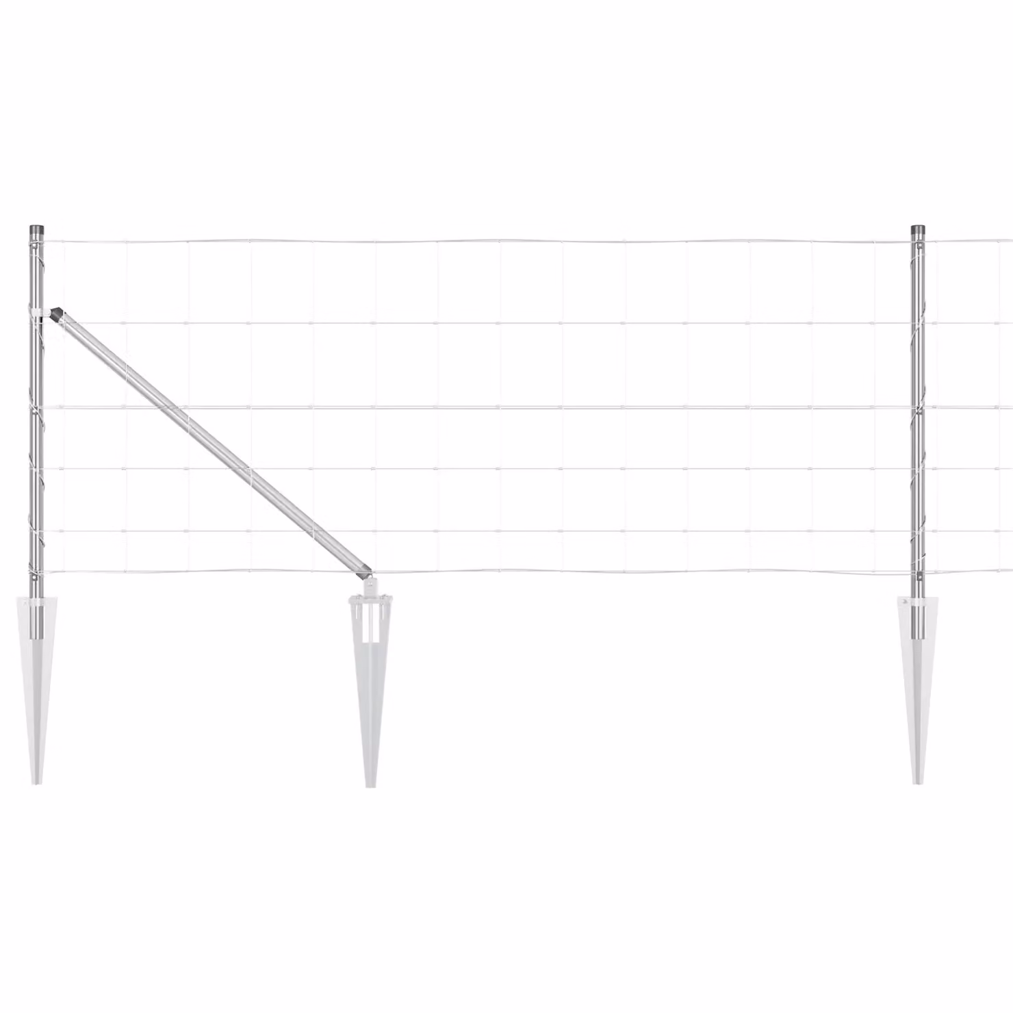 Berkfield Home Field Fence in Silver Galvanised Steel – 2
