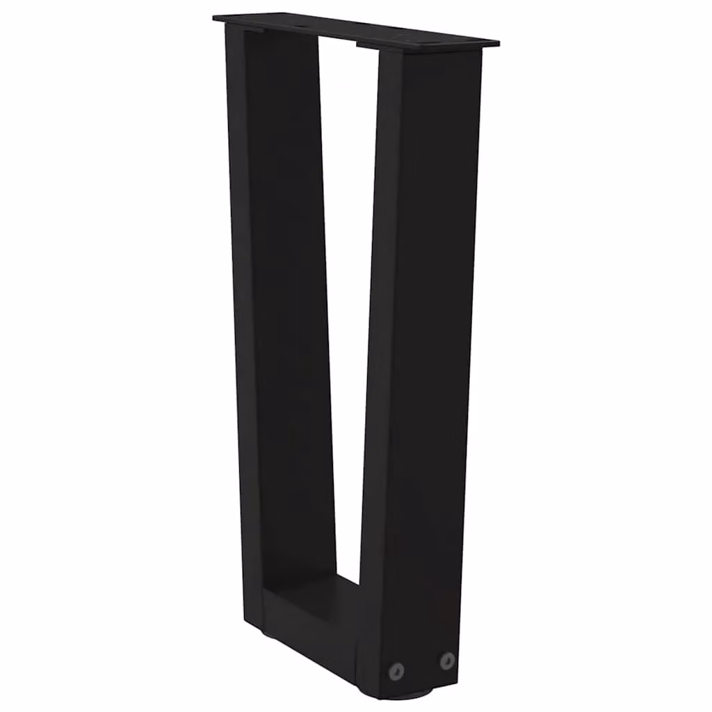 Berkfield Home V-Shape Dining Table Legs, 2 Piece Set, Black Steel, W: 38 cm, H: 42-43.3 cm – 3