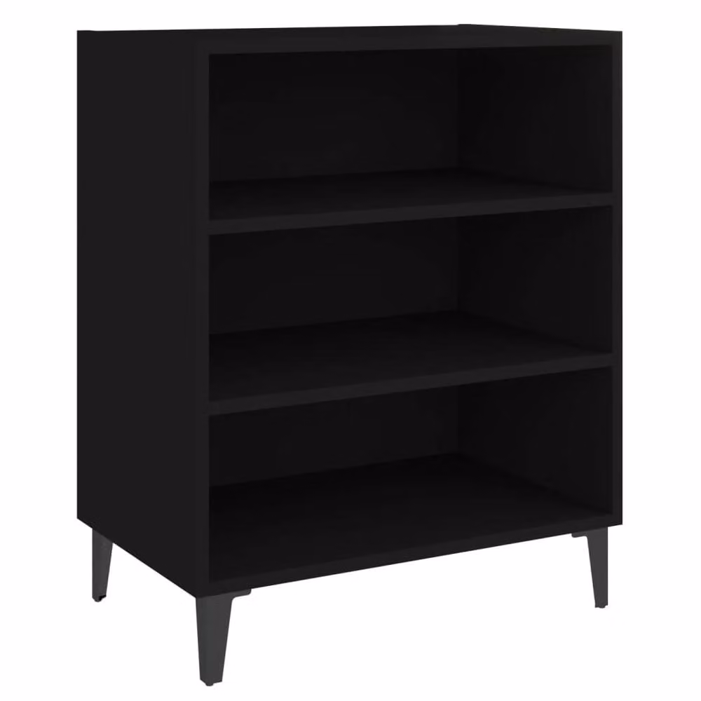 Berkfield Home Modern Black Sideboard in Matt Engineered Wood W/D/H: 57 x 35 x 70 cm – 3