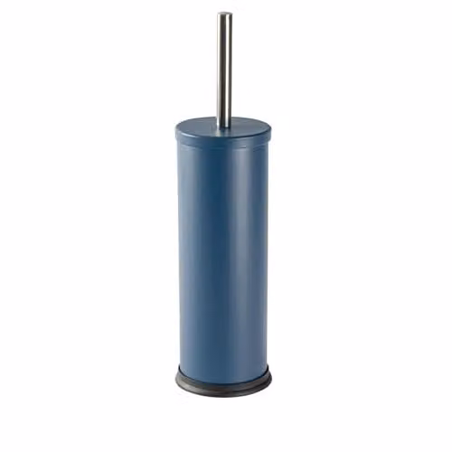 Harbour Housewares Matte Blue Stainless Steel Toilet Brush and Holder Set with Non-Slip Base – 1