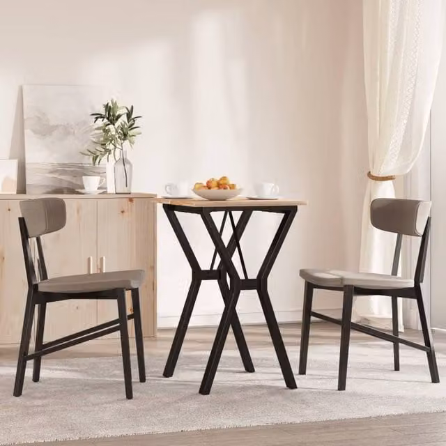 Berkfield Home Durable Y-Frame Dining Table Legs in Black Cast Iron, W/D/H: 50 x 40 x 73 cm – 1