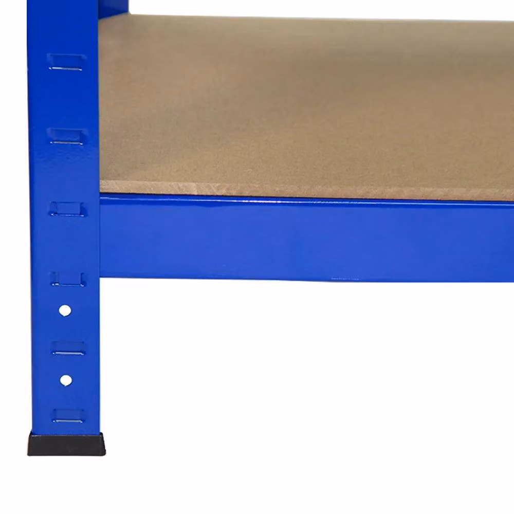 Monstershop T-Rax 2 x Blue and Metal Storage Workbench with Adjustable Shelves, W/D/H: 150 x 75 x 30 cm – 3