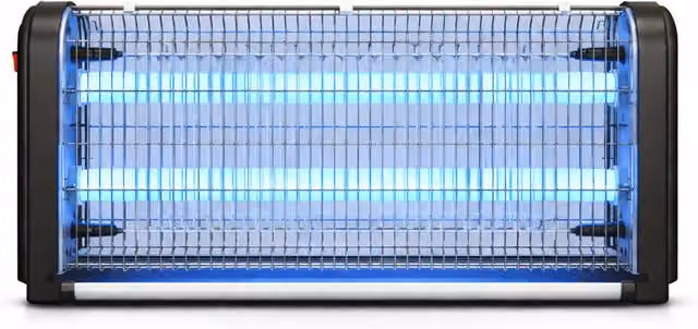 Xterminate Black UV LED Wall Mounted Electric Fly Zapper Killer Unit for Flies, Moths and Mosquitoes, 14W
