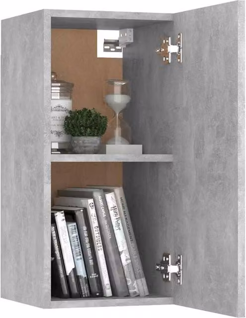 Berkfield Home Set of 2 TV Cabinets in Concrete Grey, Engineered Wood, W/D/H: 30.5 x 30 x 60 cm – 1