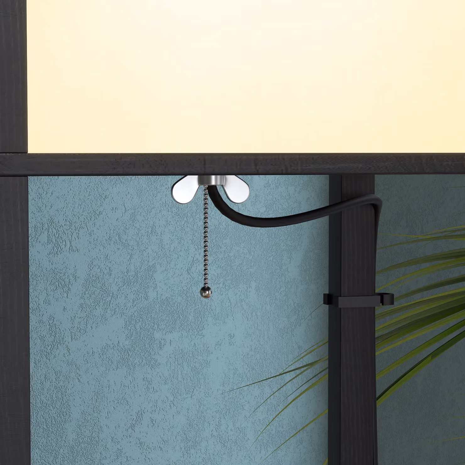 HOMCOM Floor Lamp with Two Shelves and Dual Ambient Light in Black – 6