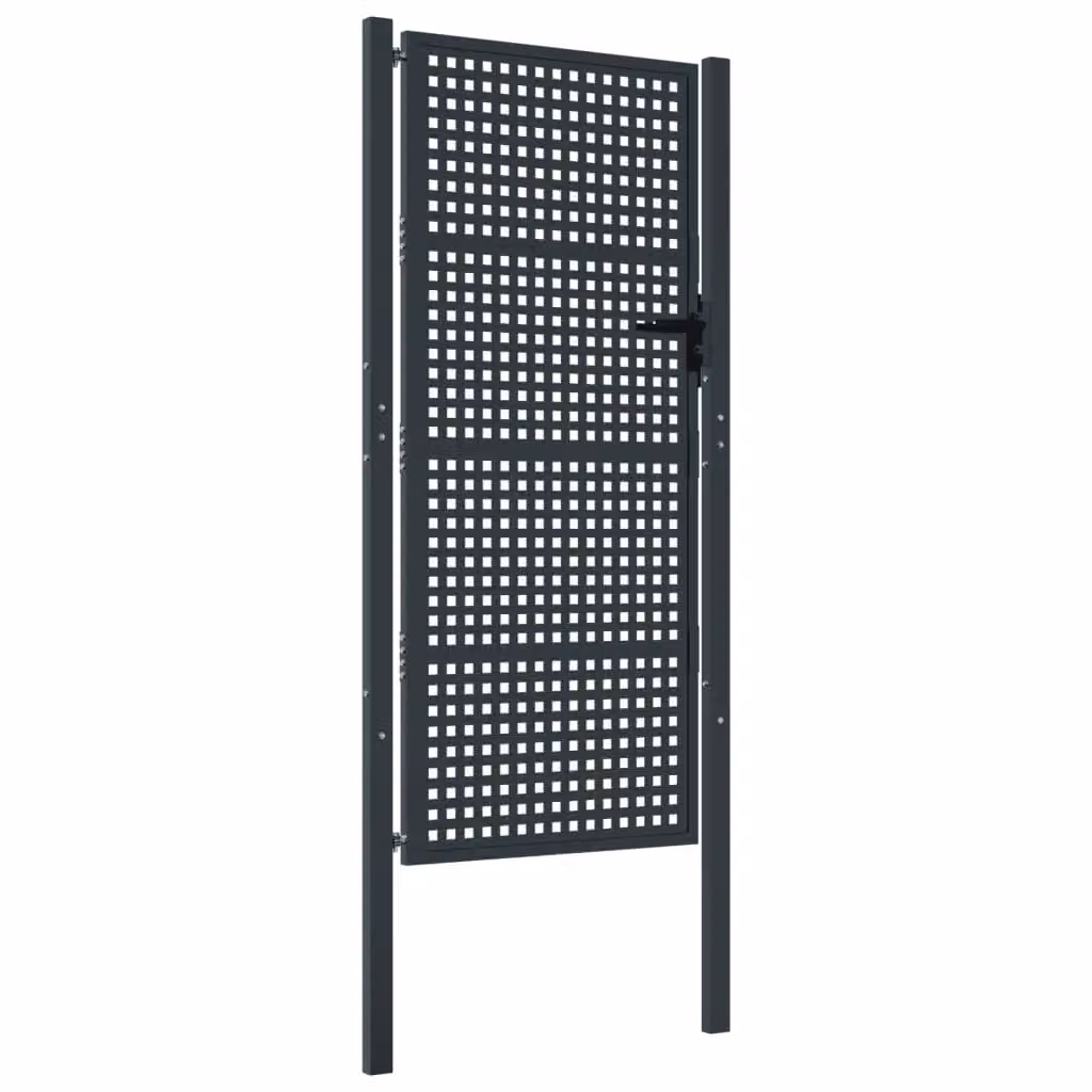 Berkfield Home Steel Wire Mesh Garden Gate in Anthracite, W: 105 cm, H: 250 cm – 2